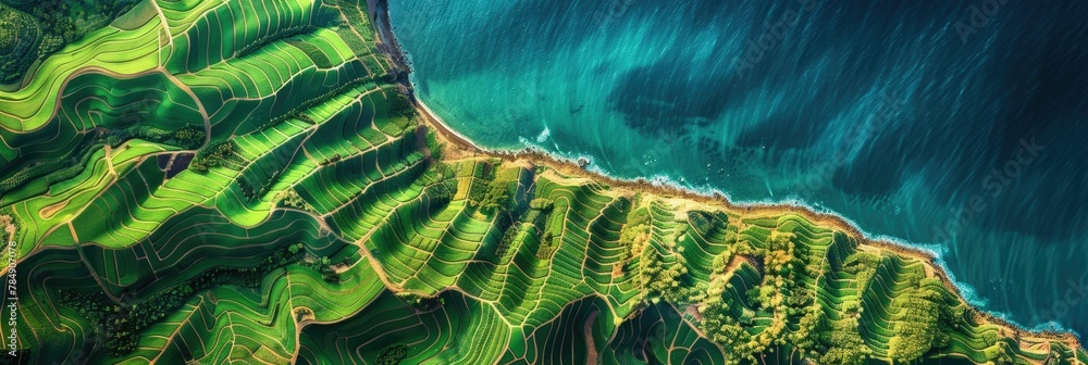 Aufkleber satellite imagery analysis for optimizing sustainable farming practices from above