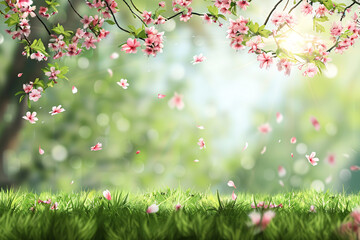 Spring Blossoms and Flowers Background