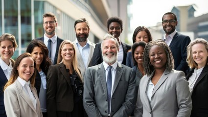 group of business people on a office background