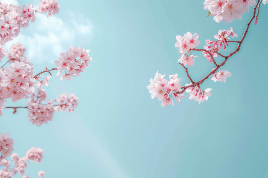 Blossoming Sakura: A Delicate Spring Floral Illustration