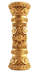 PNG The Buddhist Ashoka Pillar gold lighting white - obrazy, fototapety, plakaty
