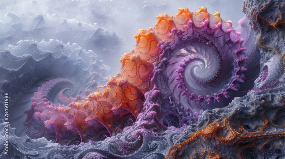 Poster a fractal pattern with everincreasing complexity symbolizing the idea of endless progression.