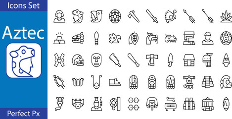 Aztec icons vector .eps