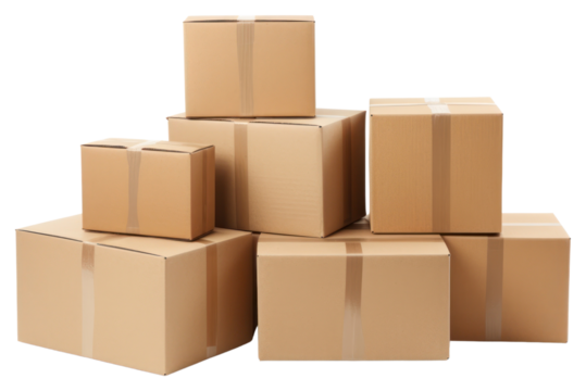PNG Cardboard box carton white background