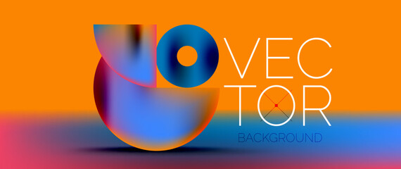 A vibrant orange circle with ovec tor in electric blue font, creating a bold logo symbol. The graphics showcase intricate macro photography of liquid, making it visually stunning