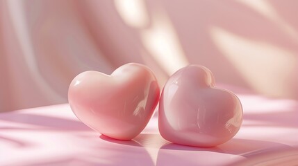 Obraz premium Professional product photography hyperdetailed of heart icon, love icon for valentine, proposal, wedding , save the date