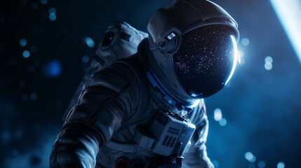 Naklejka premium An astronaut in the space