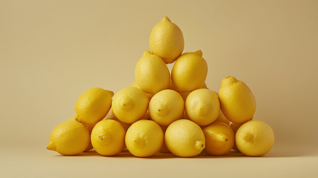 A stack of tangy Baccaurea ramiflora fruits, commonly known as lemons, on a table, ready to be used as an ingredient in food and baked goods