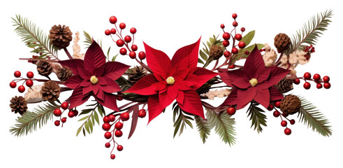 PNG Christmas Garland christmas plant leaf - obrazy, fototapety, plakaty