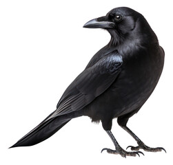 PNG Crow blackbird animal white background - obrazy, fototapety, plakaty