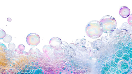 Obraz premium PNG Foamy bubbles backgrounds white background biotechnology