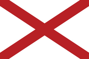 Obraz premium Flag of the state of Alabama. The United States of America