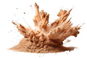 Fototapeta premium PNG Powder sand splattered exploding