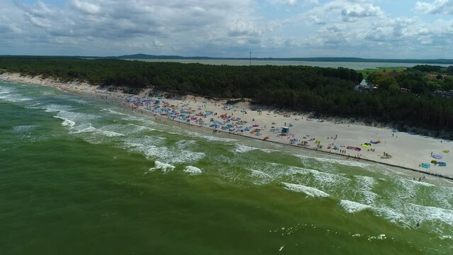 Beach Baltic Sea Rowy Plaza Morze Baltyckie Aerial View Poland