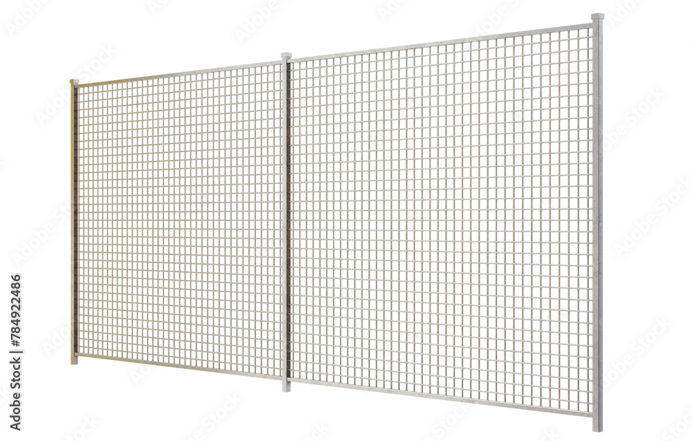 Poster detailed chain link fence: elevate your design with these detailed 3d chain-link fence illustrations