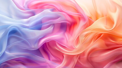 Obraz premium Multi color pastel silk satin fabric abstract background.
