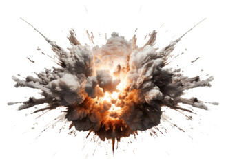 PNG  Explosion white background destruction splattered - obrazy, fototapety, plakaty