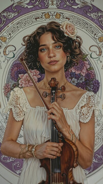 art nouveau retrato