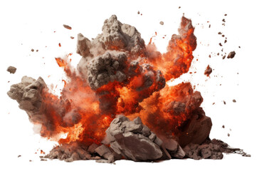 Fototapeta na wymiar PNG Fire explosion outdoors volcano