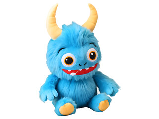 Fototapeta premium 3d Funny cartoon illustration of cute monsters isolated on transparent background