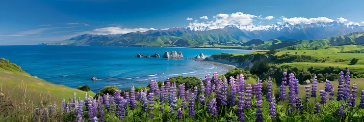 Poster A Pictorial Depiction of New Zealand's Four Season Climate and Diverse Natural Beauty © Evan