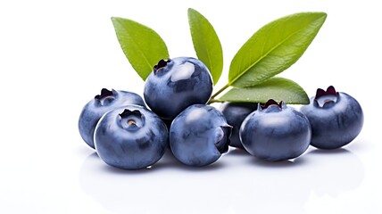 Blueberry fruit on white background