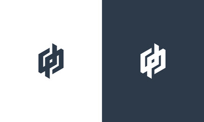 letter dp monogram logo design vector illustration