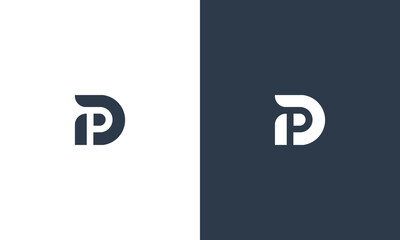 letter dp monogram logo design vector illustration