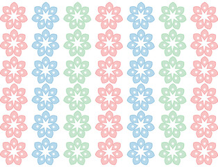 floral pattern in pastel color tones 