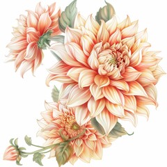 Exquisite Dahlia Floral Arrangement with Blank Space for Text