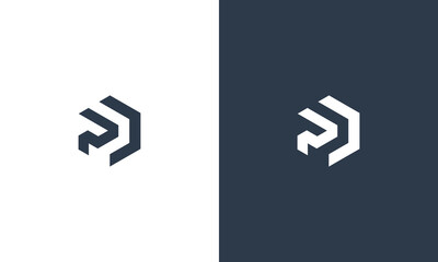 letter dp monogram logo design vector illustration - obrazy, fototapety, plakaty