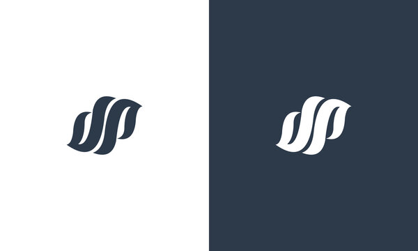 letter dp monogram logo design vector illustration