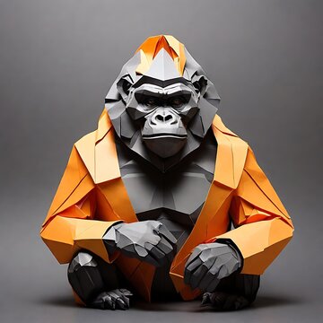 Paper Craft gorilla origami