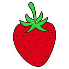 strawberry cartoon illustration 