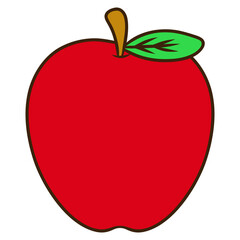 red apple vector  illustration