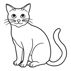 black and white cat cartoon
