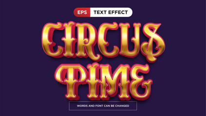 Golden circus text effect, editable luxury and rich text style © agih