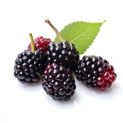 Dewberrys fruit on white background