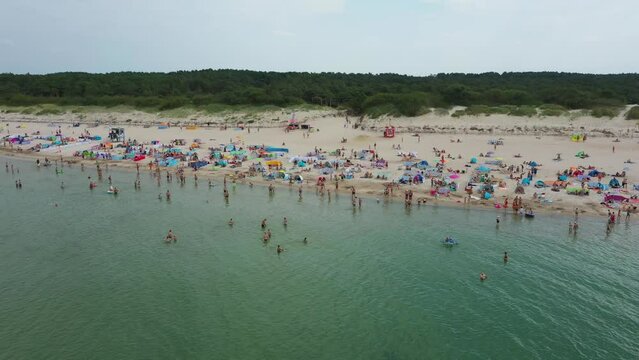 Baltic Sea Beach Rowy Plaza Morze Baltyckie Aerial View Poland