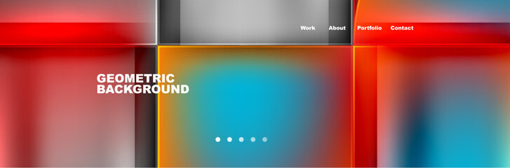 A liquid orange rectangle fixture gadget displayed on a geometric background with tints and shades. The door font adds a touch of color to the display device