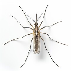 a African malaria mosquito on white Background, 