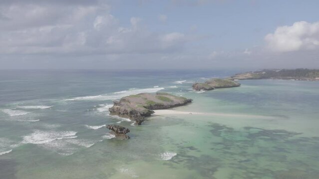 Watamu's Seven Islands Aerial view of the coast of Kenya