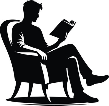 recommend clip art: silhouette of a person reading