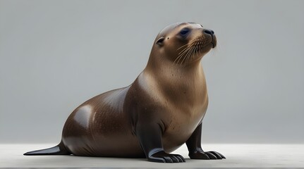 sea lion isolated on transparent background cutout.generative.ai 