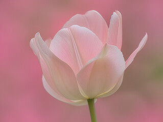 Vibrant Tulip Blossom: Macro Botanical Beauty in High Definition
