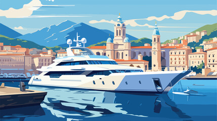 Yacht at the port of La Spezia. La Spezia is the ca - obrazy, fototapety, plakaty