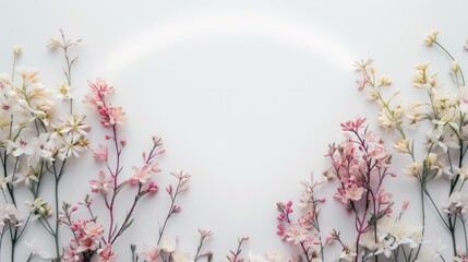 Subtle floral background, minimal aesthetics, AI Generative