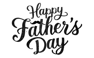 Fototapeta na wymiar Happy Father's Day, creative calligraphy text, isolated on Transparent, PNG background