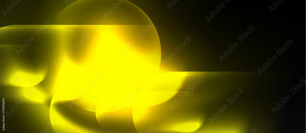 Poster an amber light illuminates the darkness of a black background, creating a mesmerizing circle pattern