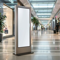 Sleek Silver Square Advertising Display Stand: A Modern Marketing Mockup